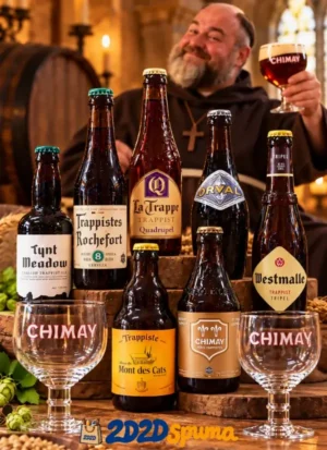 Pack de cata de 7 cervezas trapenses con 2 copas | Para compartir