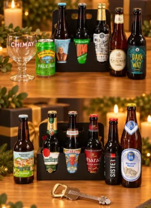 Pack de regalo "Para Cerveceros Clásicos": 12 cervezas, copa de colección y abridor