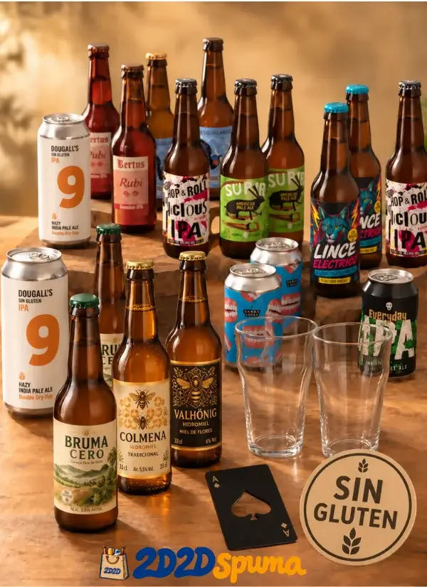 Pack "Doble Ronda Sin Gluten": 18 cervezas + 4 hidromieles + 2 vasos + abridor