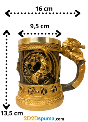 Jarra de cerveza Dragones y Mazmorras 550ml