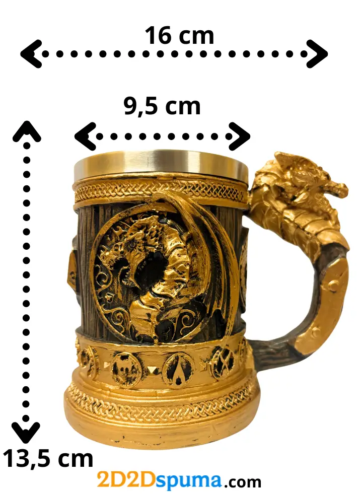 Jarra de cerveza Dragones y Mazmorras 550ml
