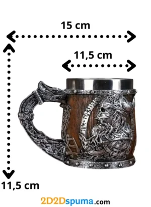 Jarra de cerveza Vikingo Nórdico 450ml