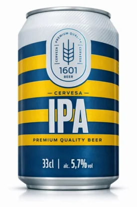Etiqueta de cerveza IPA sin información