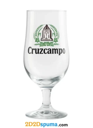 Comprar Copa cerveza Cruzcampo 25 cl laureles verdes y templete marrón (1998–2005, sin CE)
