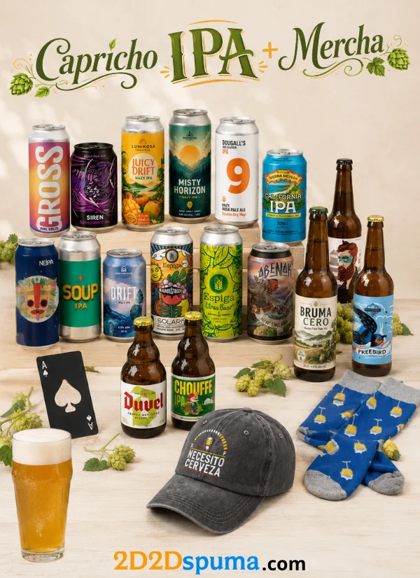 Pack de cervezas IPA Capricho IPA + Mercha
