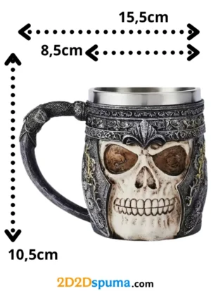 Jarra de cerveza «Calavera Guerrera» – 45 cl