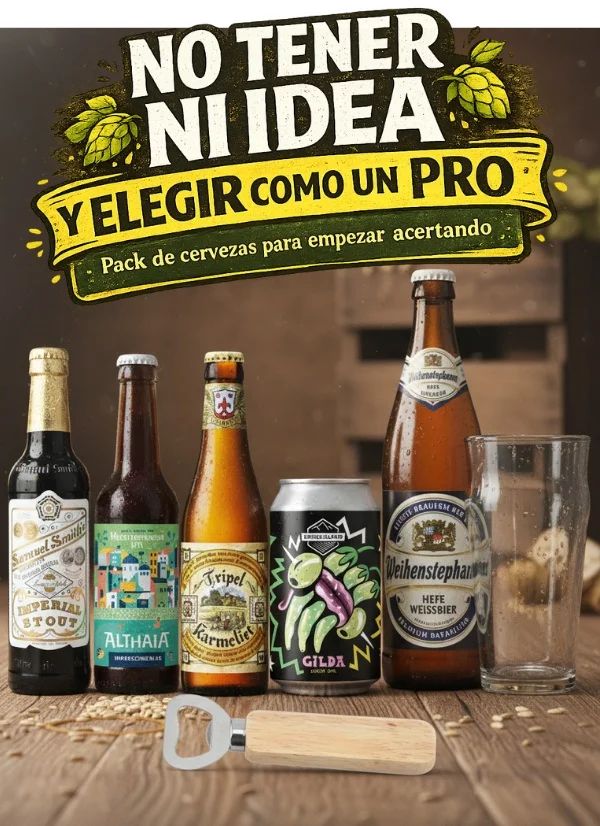 pack de cervezas “No tener ni idea y elegir como un pro”