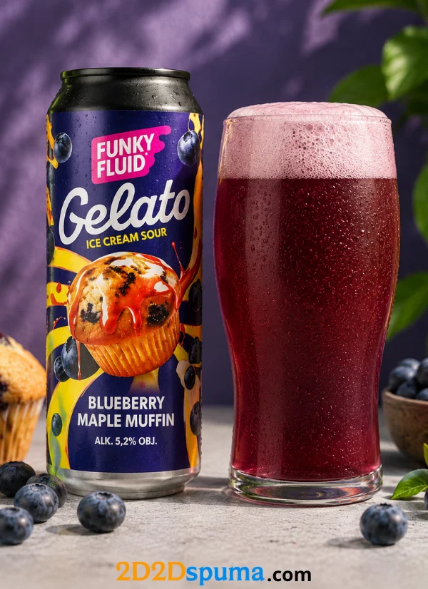 Funky Fluid Gelato: Blueberry Maple Muffin 50cl