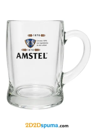 Jarra oficial cerveza Amstel 50cl vidrio grueso (1997-2001)