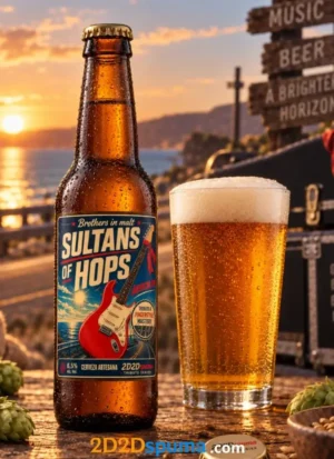 Cerveza 'de grupos musicales' Sultans of Hops 33 cl