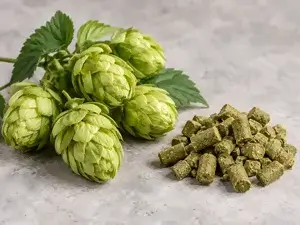 lúpulo en flor y en pellet
